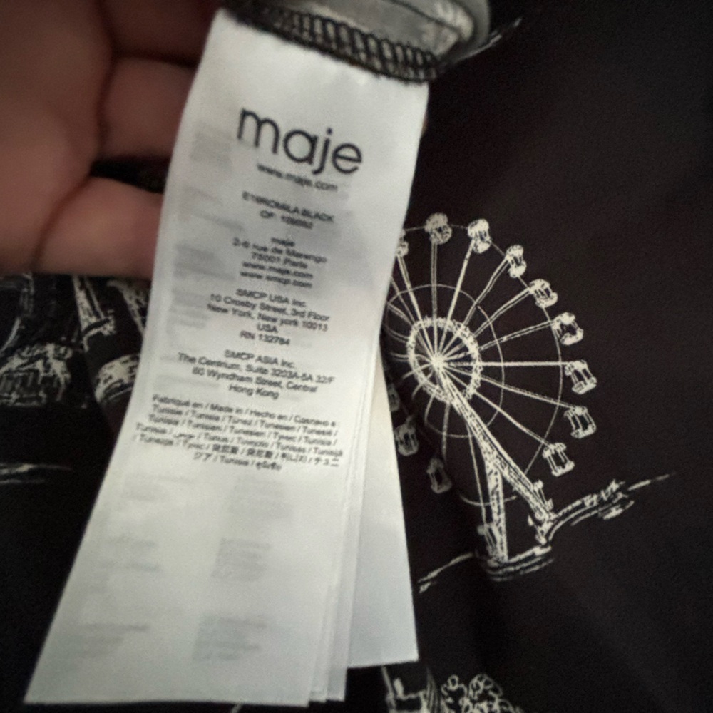 Maje Black and White Printed Dress - Picture 10 of 10